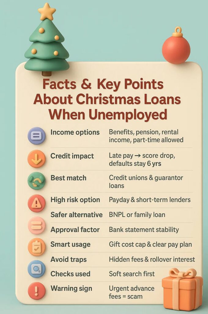 facts and key points about christmas loans when unemployed 